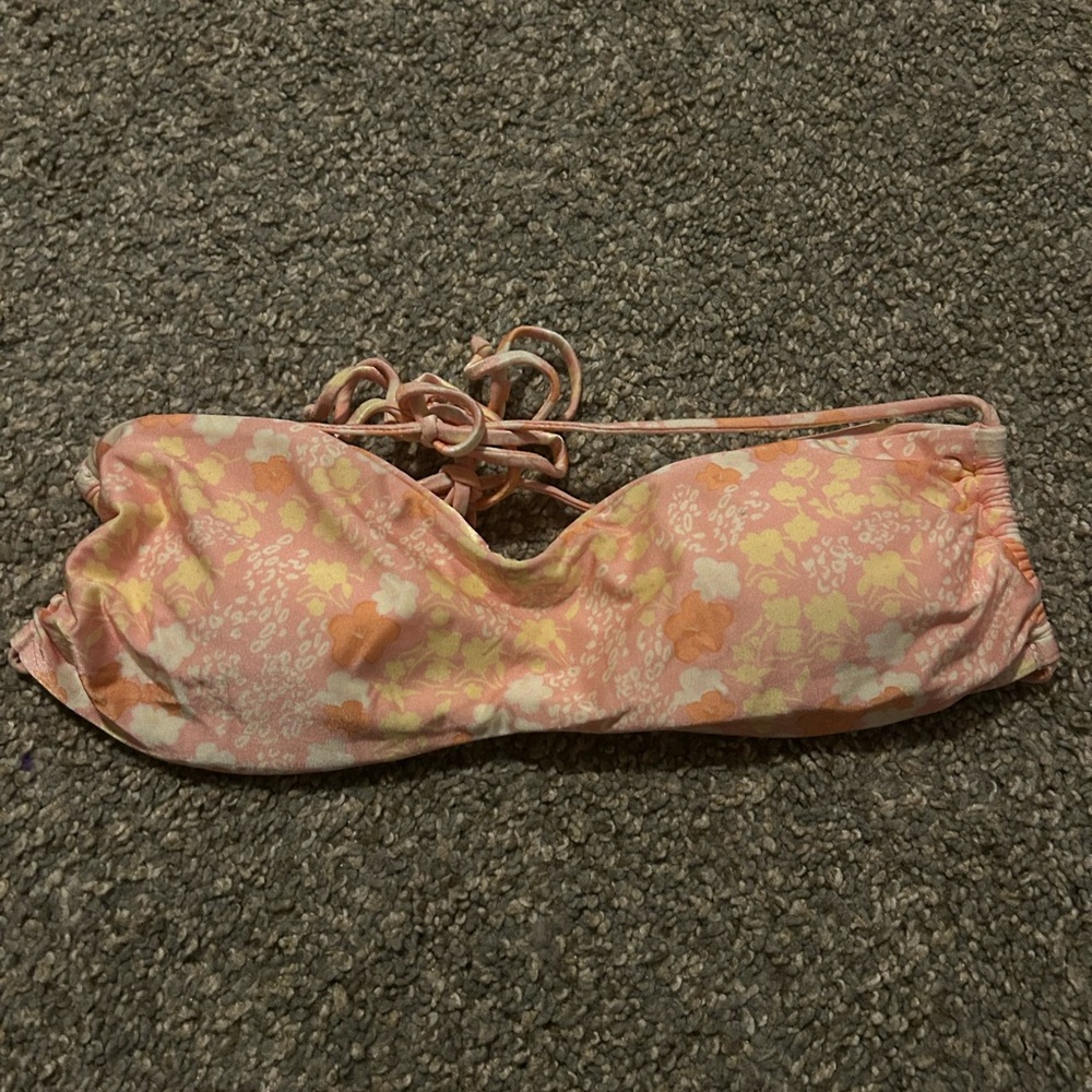 Dippin' Daisy's Pink and Orange Floral Bikini Top